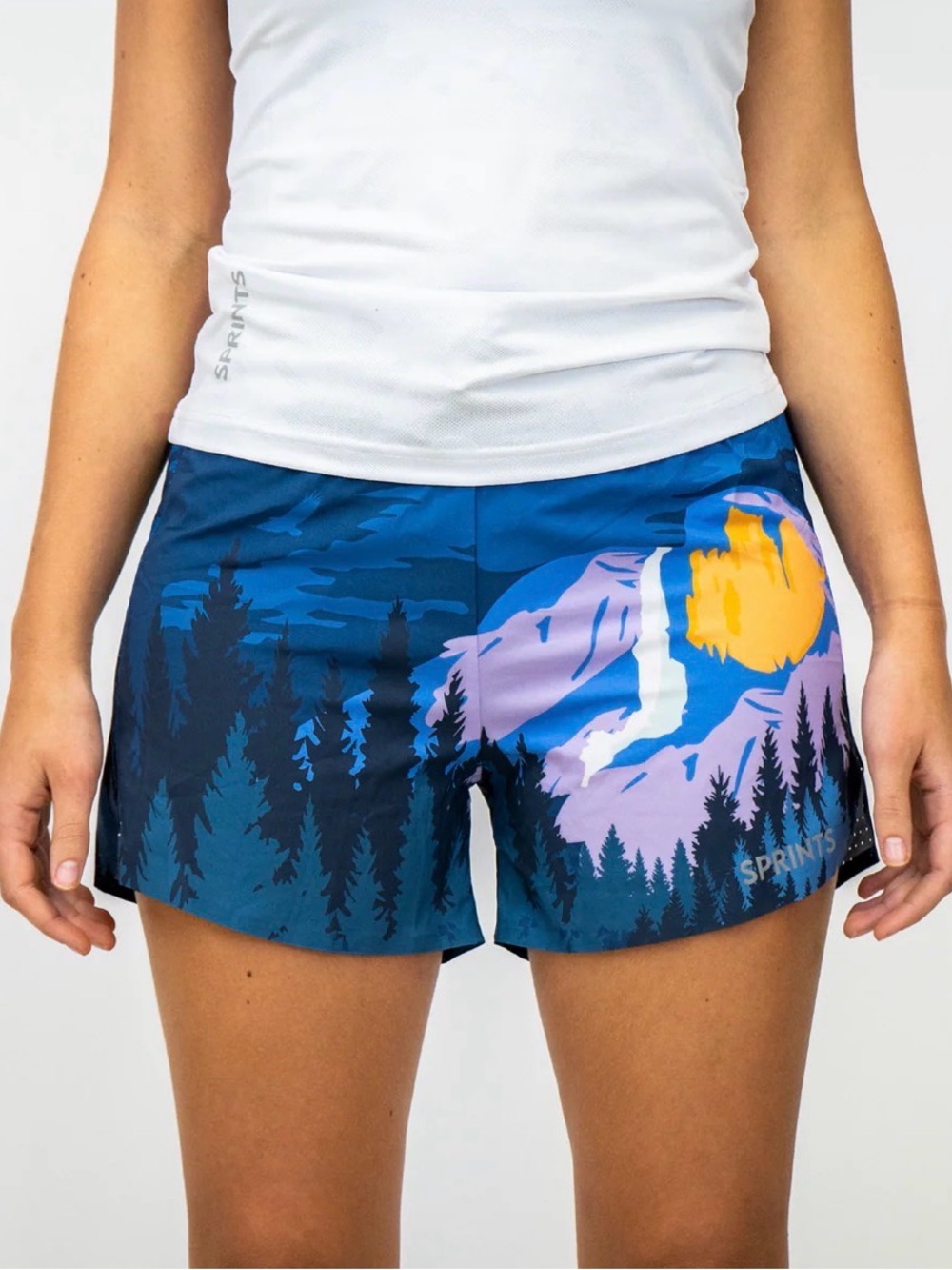 Sprints Sweat In Color Avigate 4" Mercy Short Size Small Running Yosemite